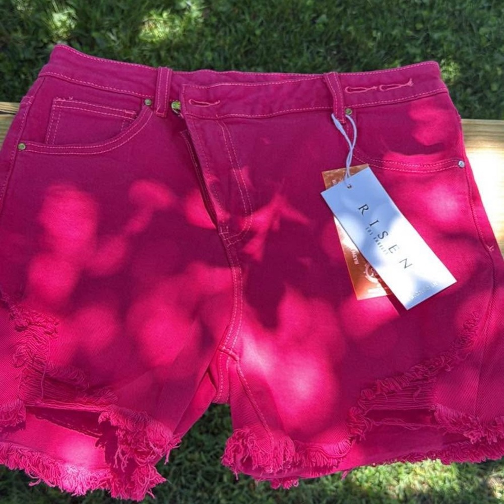 Risen Women's Fuchsia Jean Shorts